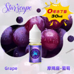 美國進口十二星座0mg尼古丁鹽電子菸煙油葡萄